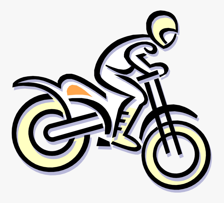 Vector Illustration Of Motocross Off-road Motorcyclist, HD Png Download
