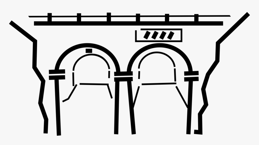 Vector Illustration Of Tunnel For Vehicular Road Traffic, HD Png Download