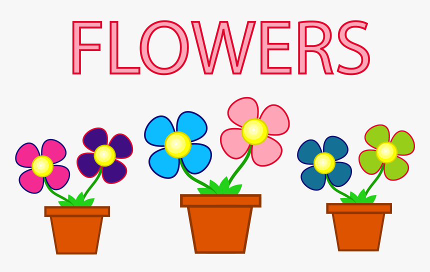 Potted Flowers Clipart, HD Png Download