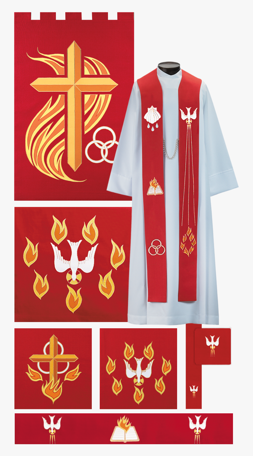 4001 Holy Fire Parament Set - Emblem, HD Png Download