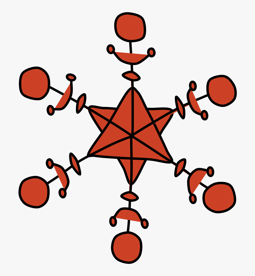 Star Of David Snowflake, Red, Png - Islam Christianity Judaism Gif, Transparent Png