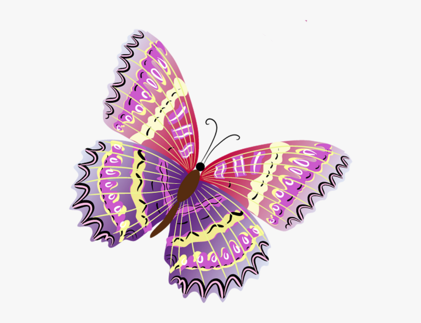 Papillon Clipart Purple Butterfly - Green Butterfly Clipart, HD Png Download