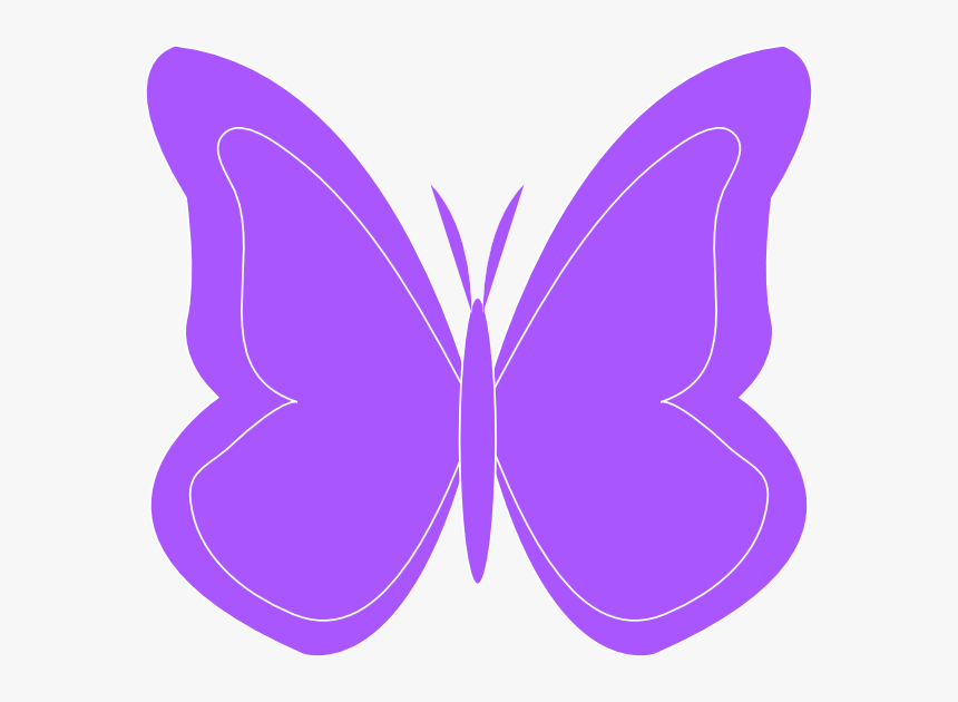 Butterfly Cliparts Purple - Purple Butterfly Clipart, HD Png Download