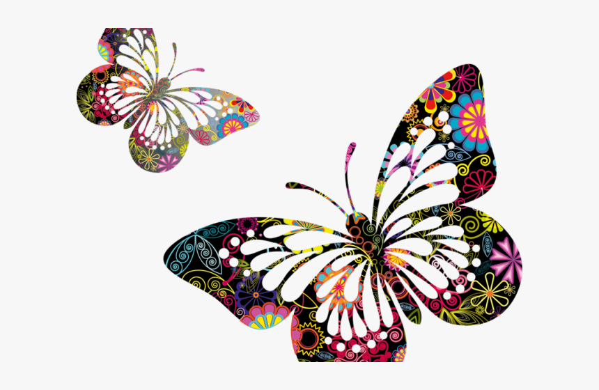 Transparent 17 Clipart - Vector Of Butterfly On Flower, HD Png Download