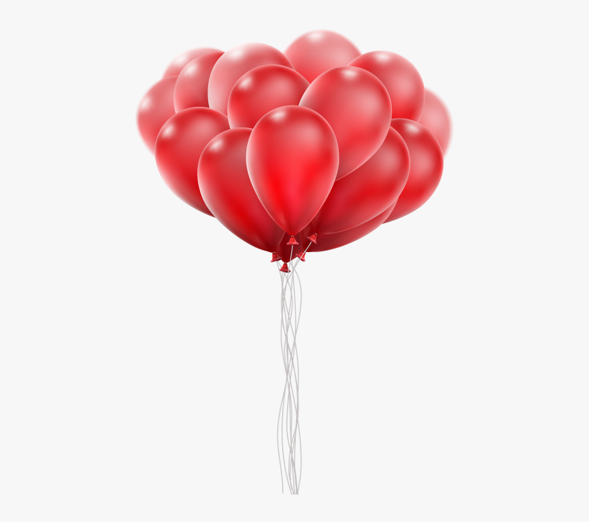 Balloon Clip Art Transparent - Red Balloons Transparent Background, HD Png Download