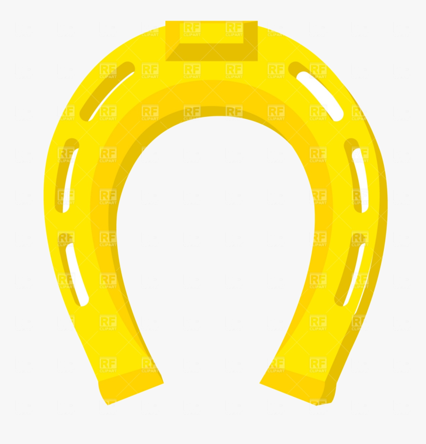 Horseshoe Golden Vector Image Illustration Of Objects - Horseshoe Clip Art, HD Png Download