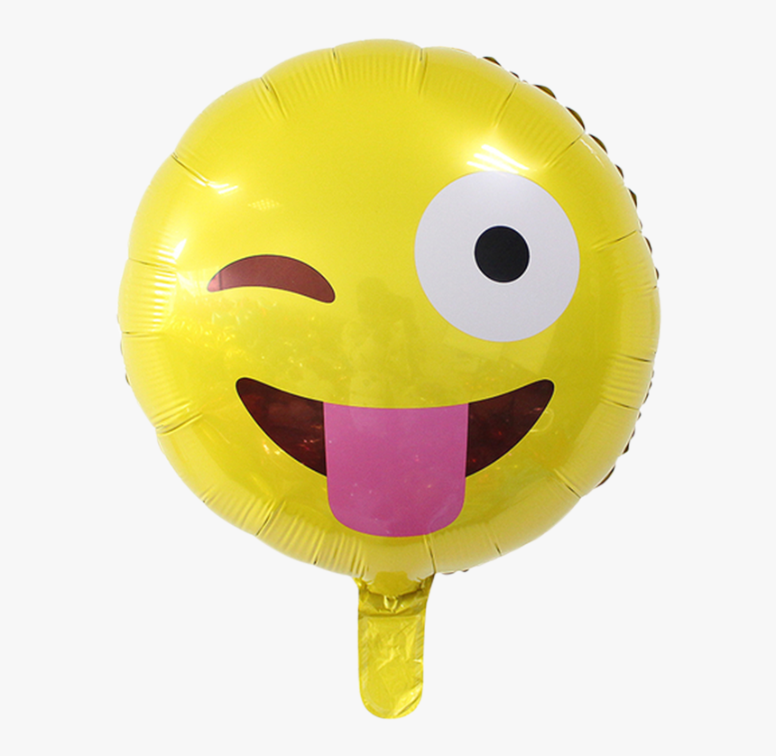 Emoji Wink - Balão Metalizado Emoji, HD Png Download
