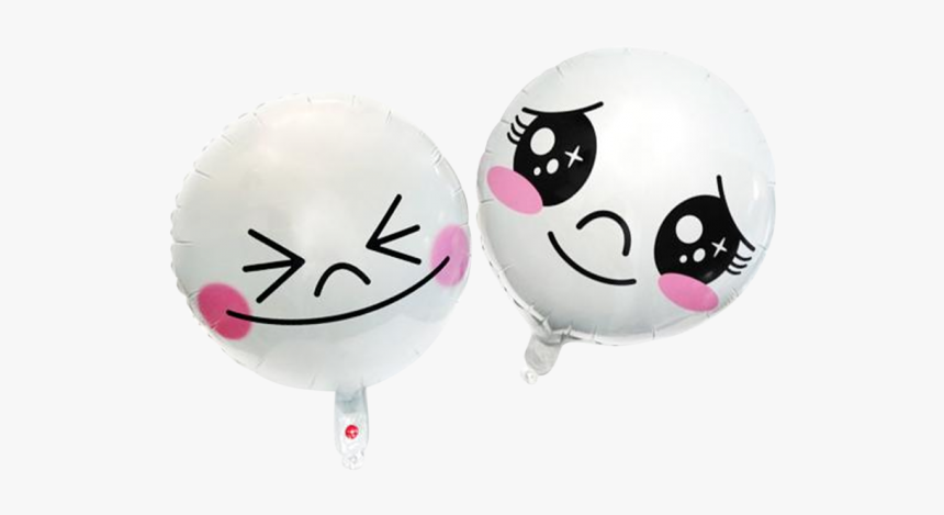 Two Smilies White - Balloon, HD Png Download