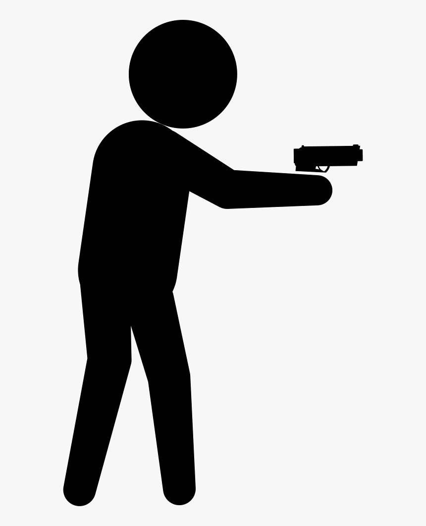 Armed Criminal Male Silhouette, HD Png Download