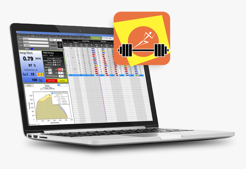 Tendo Unit Computer Software Shown On Laptop With Its - Netbook, HD Png Download