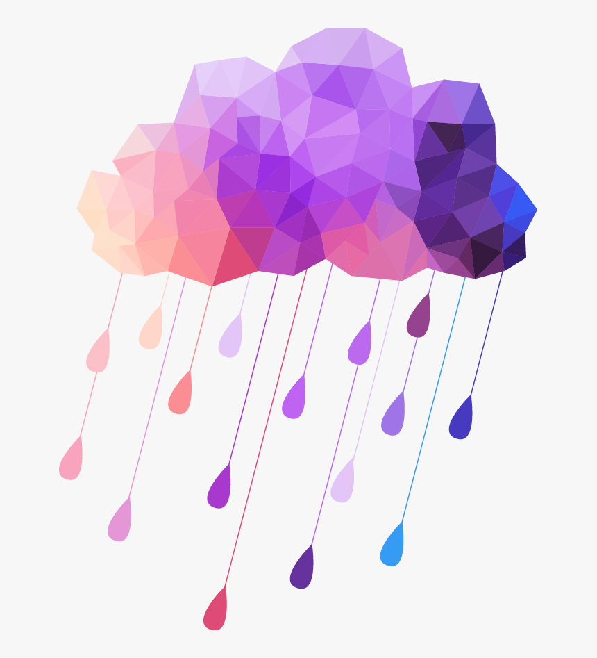 Pink Photography Product Cloud Computing Free Download - Geometric Cloud Png, Transparent Png