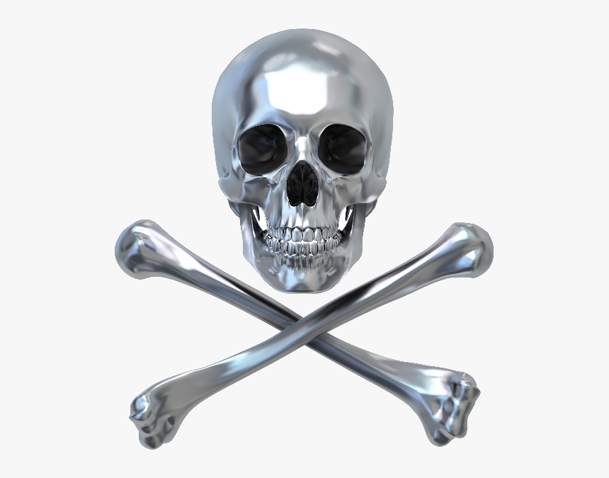 3d Render Of Metallic Skull , Png Download - Chrome Skull, Transparent Png