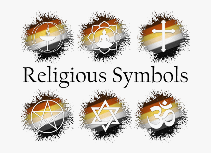 An Assortment Of Various Religious Symbols In Bear - Lgbt Flag Religions Symbols, HD Png Download