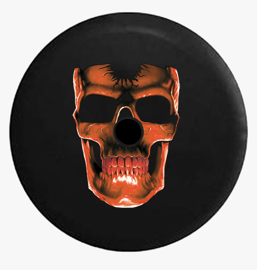 Jeep Wrangler Jl Backup Camera Day 3d Cracked Grinning - Cadeado De Caveira, HD Png Download