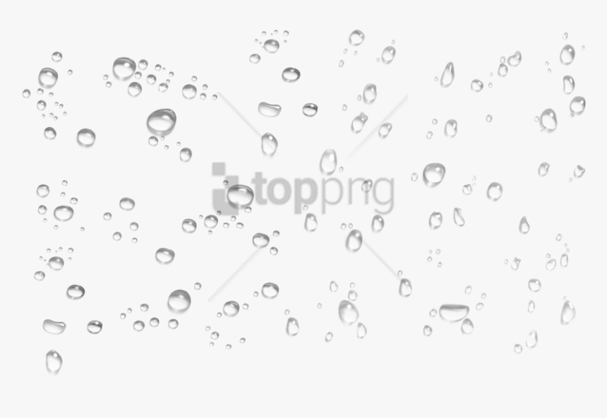 And White,illustration - Transparent Background Water Drops, HD Png Download
