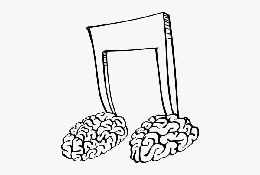Brain Notes Vector Clip Art - Musical Or Rhythmic Learner, HD Png Download