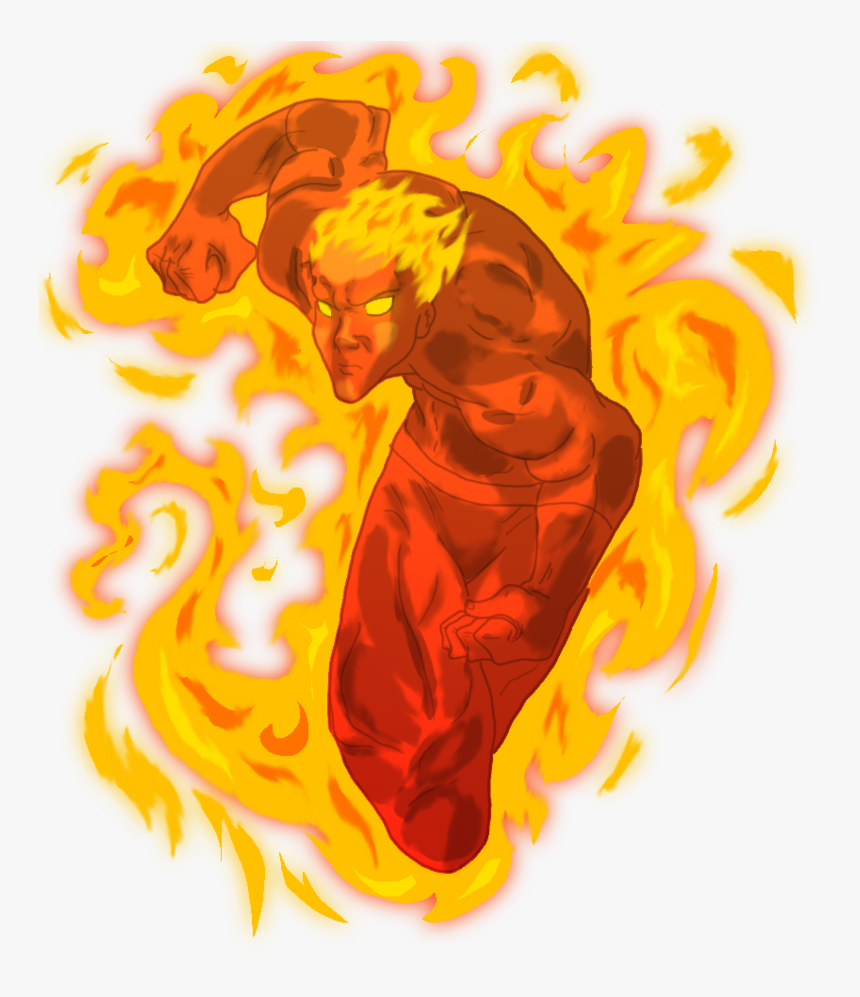 Man With Torch Png - Human Torch Png Avengers, Transparent Png