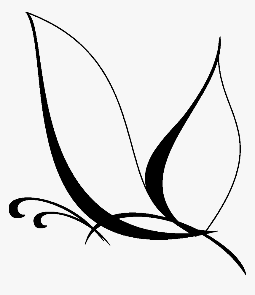Butterfly Vector Lines Png Clipart , Png Download - Butterfly Logo Vector Png, Transparent Png