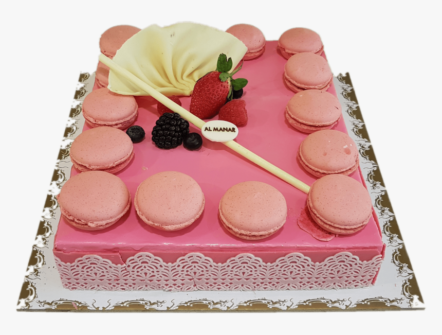 Strawberry Macaron Cake, HD Png Download