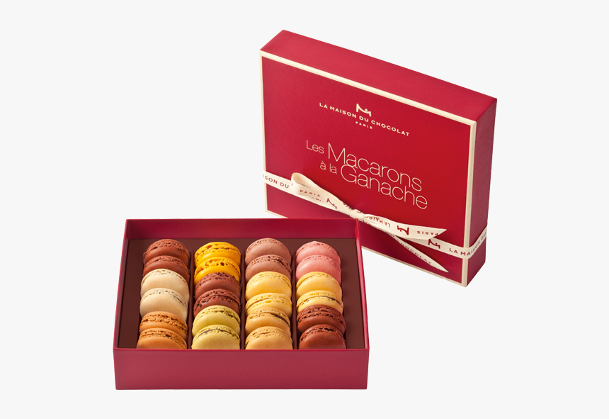 Macarons Gift Box 24 Pieces - La Maison Du Chocolat Macarons Ganache, HD Png Download