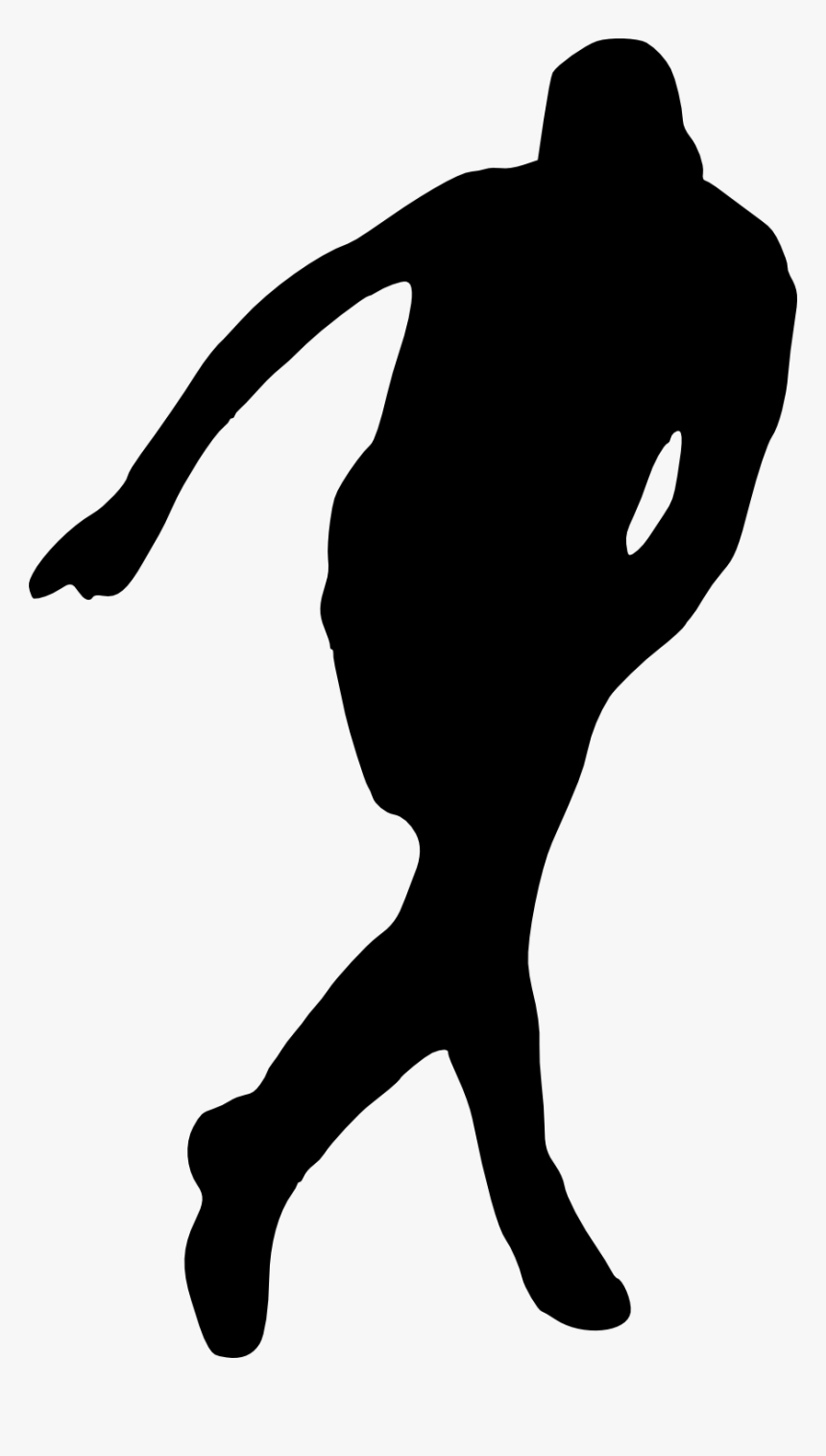 24 Football Player Silhouette, HD Png Download