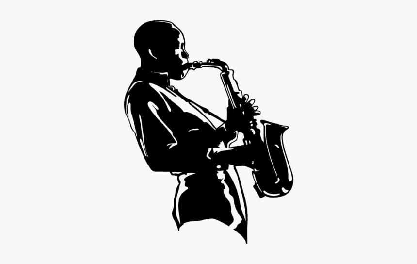 Mellophone Microphone Trumpet Logo Silhouette - Png Saxophone Silhouette, Transparent Png