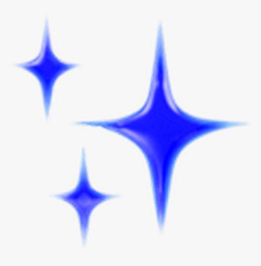 #emoji #emojisticker #blue #sparkles, HD Png Download