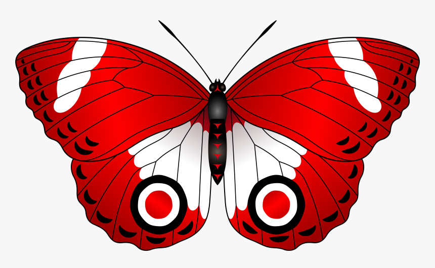 Butterfly Cliparts Png Red - Red Butterfly Clipart, Transparent Png