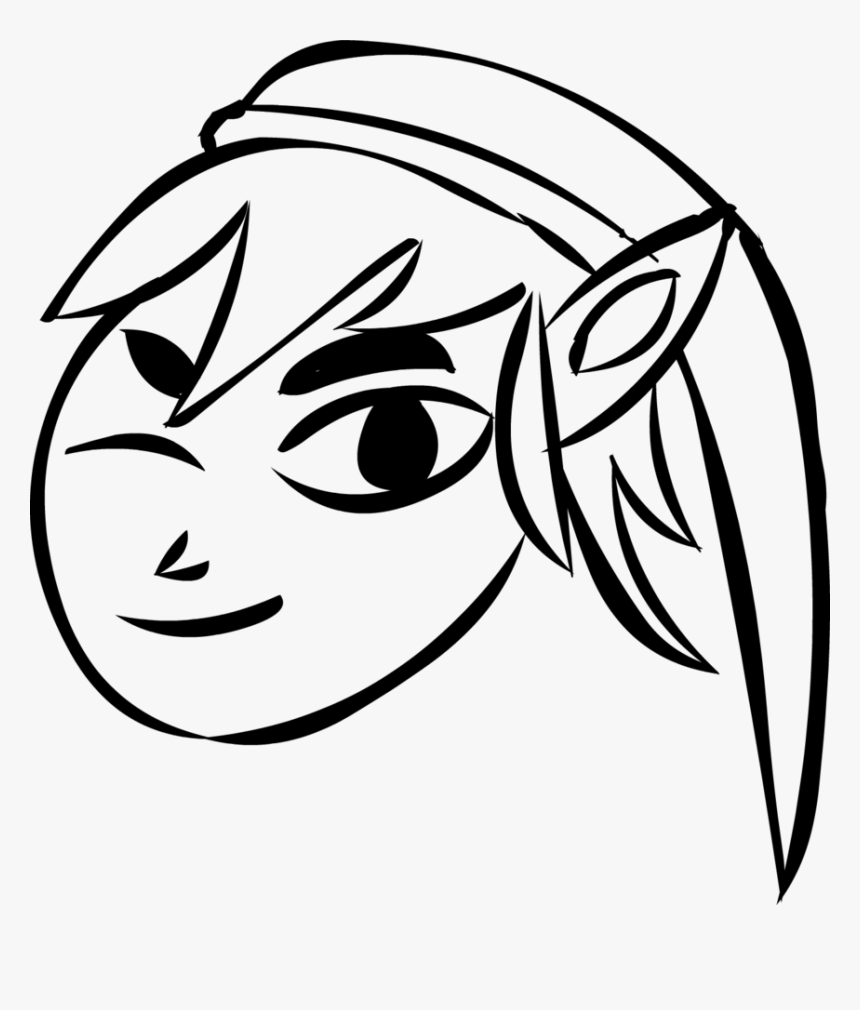 Link Winky Face By Bronythepony - Drawing, HD Png Download