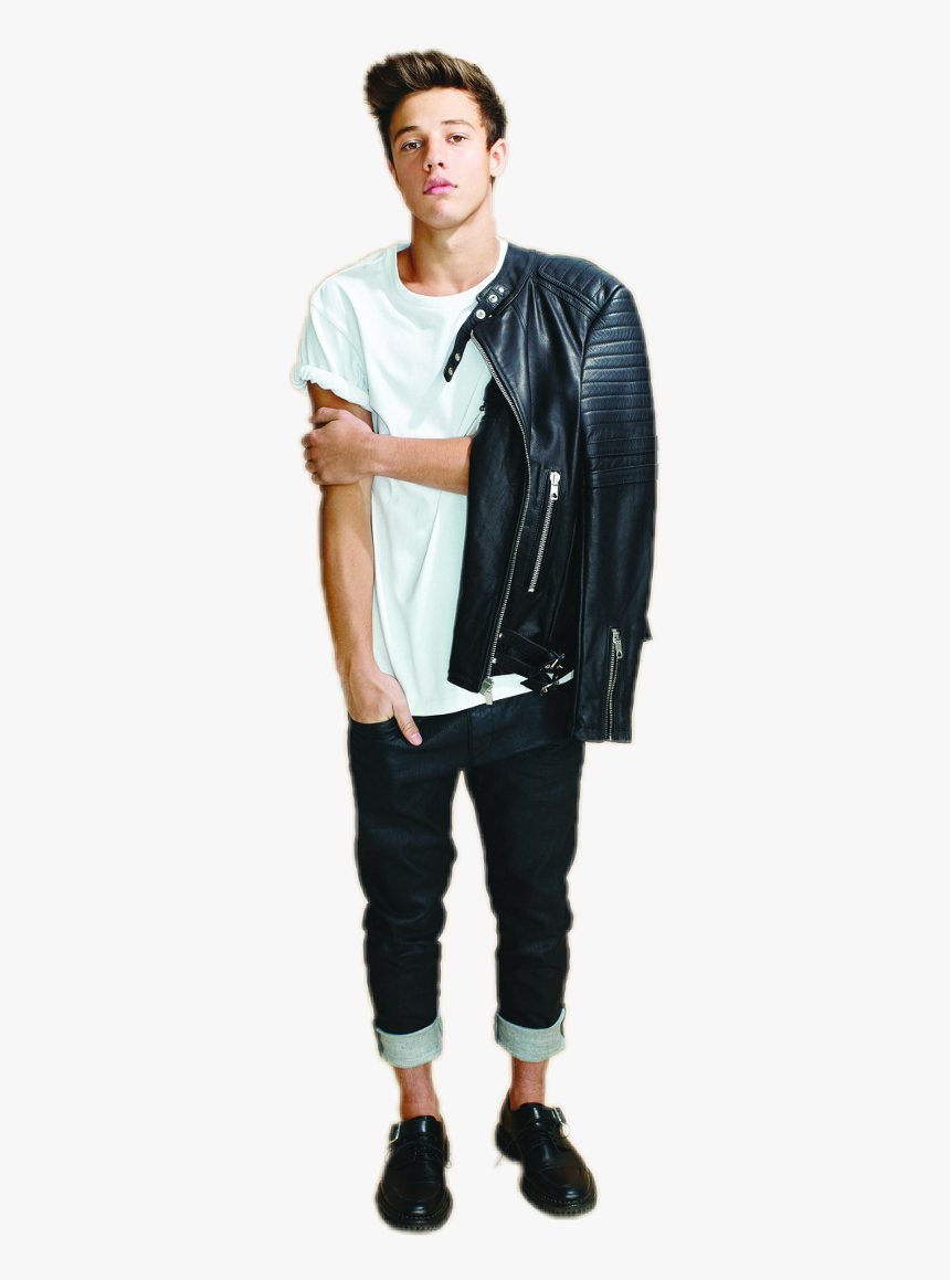 Leather Jacket , Png Download - Cameron Dallas Leather Jacket, Transparent Png