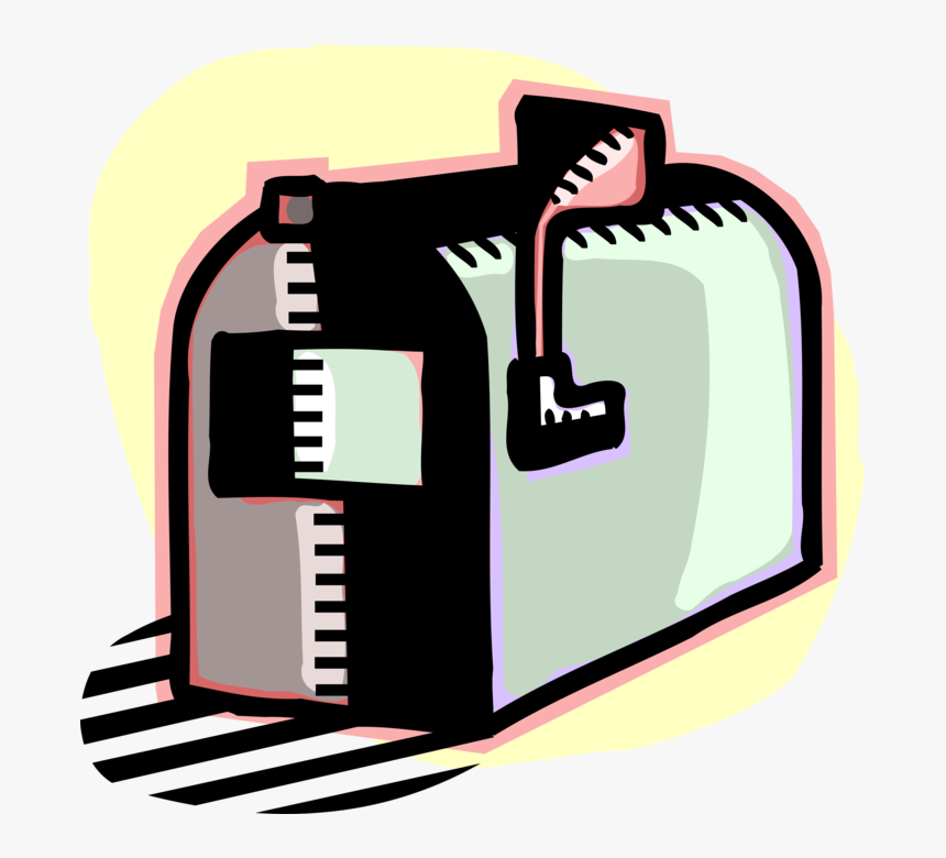 Vector Illustration Of Letter Box Or Mailbox Receptacle, HD Png Download