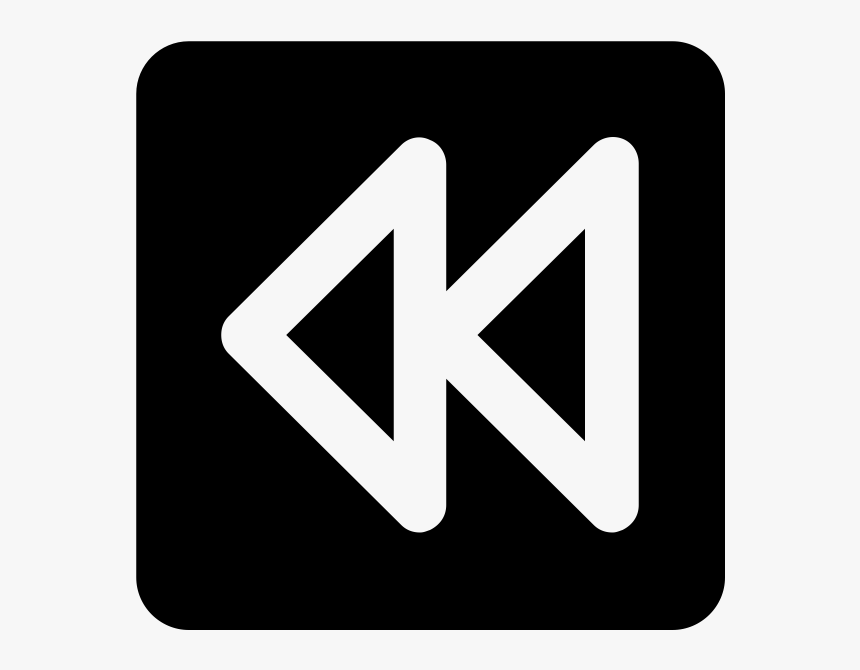 Rewind Button Rubber Stamp 
 Class Lazyload Lazyload - Rewind Button Transparent White, HD Png Download