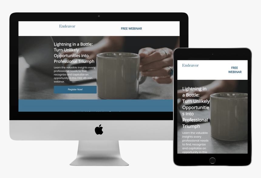 Webinar Landing Page Design - Computer Monitor, HD Png Download