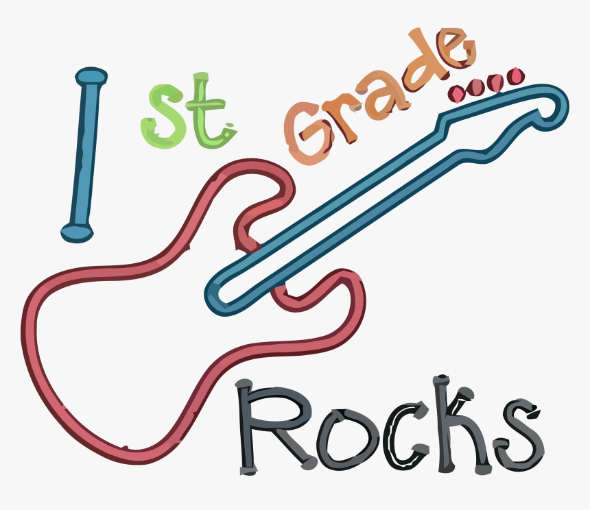 1st Grade Guitar Rocks Clipart Png - 1st Grade Clip Art Free, Transparent Png