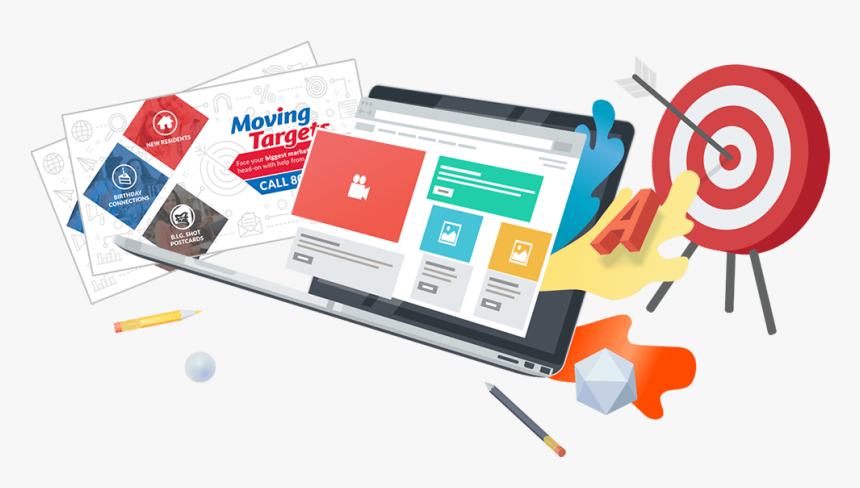 High Roi Print And Digital Marketing - Digital Advertising Target, HD Png Download