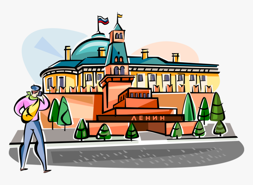 Vector Illustration Of Mausoleum Tomb To Lenin Under - Illustration, HD Png Download