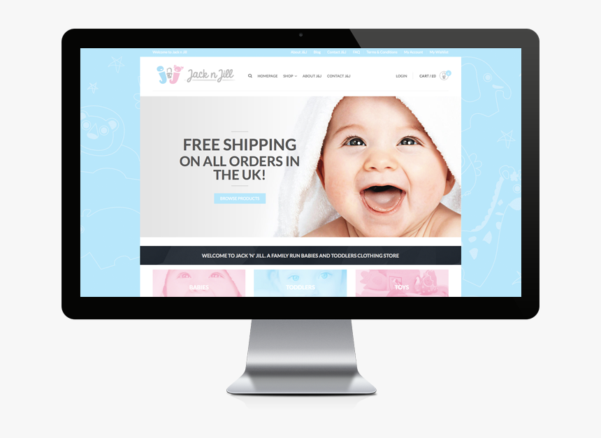 Responsive Screen Mockup Imac - 홈페이지 형 블로그 디자인, HD Png Download