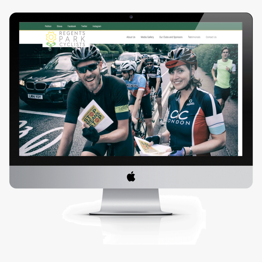 Kobestarr Digital Regent S Park Cyclists Imac Mockup - Led-backlit Lcd Display, HD Png Download