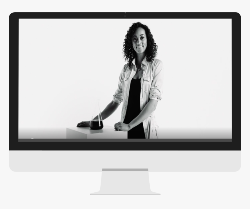 Transparent Imac Mockup Png - Sitting, Png Download