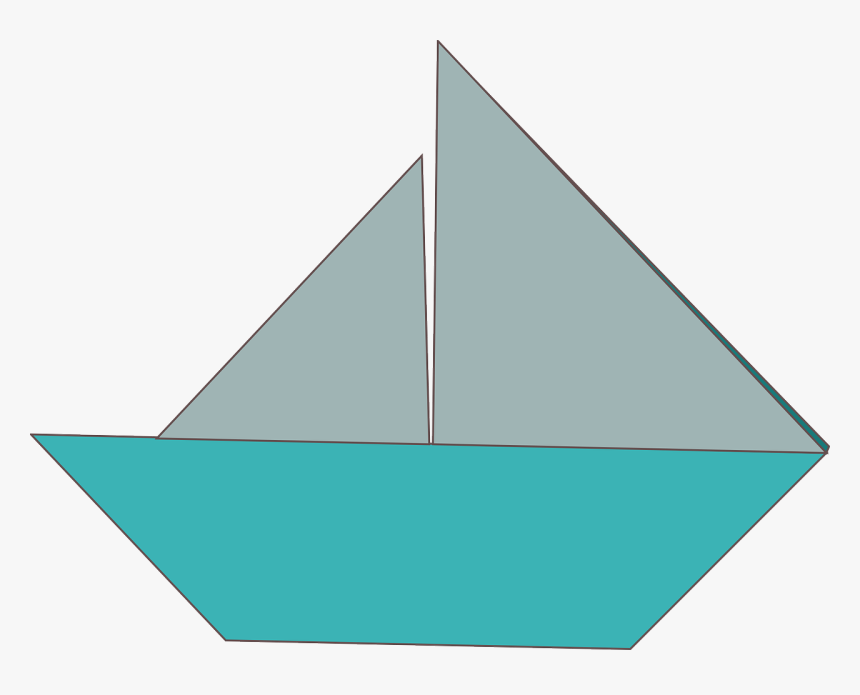 Origami Sailboat Clipart, HD Png Download