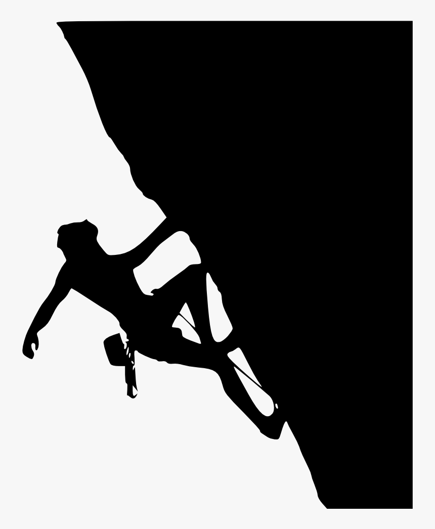 Rock Climbing Clipart - Rock Climbing Silhouette, HD Png Download