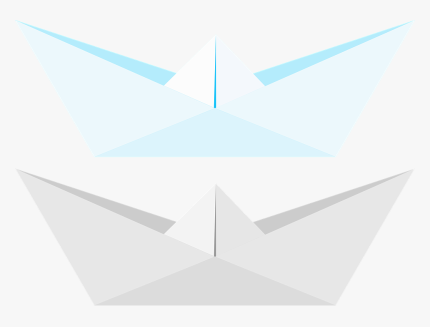 Origami, Paper, Ship, Folded, Creativity, Boat, Art - Triangle, HD Png Download