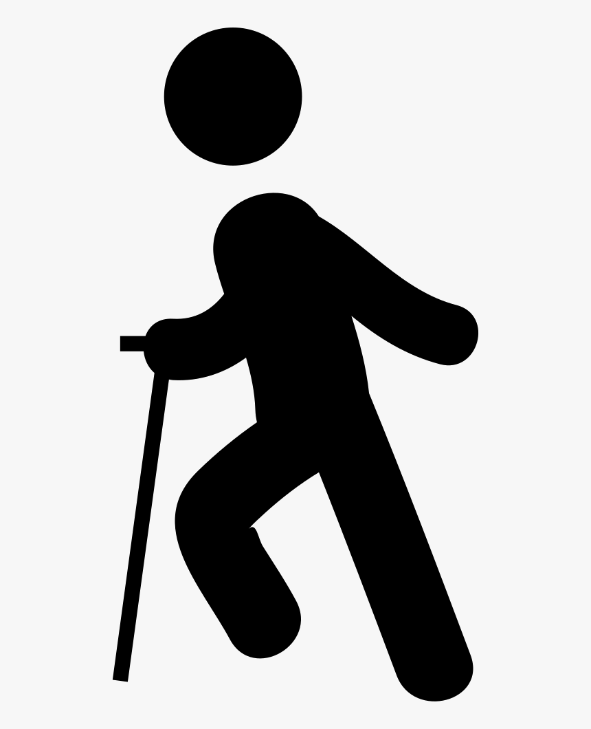 Old Man With A Cane - Illustration, HD Png Download