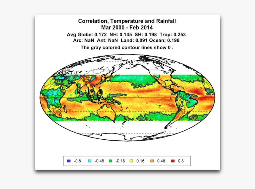 Ceres Trmm Correlation Temperature And Rainfall 2000 - Circle, HD Png Download