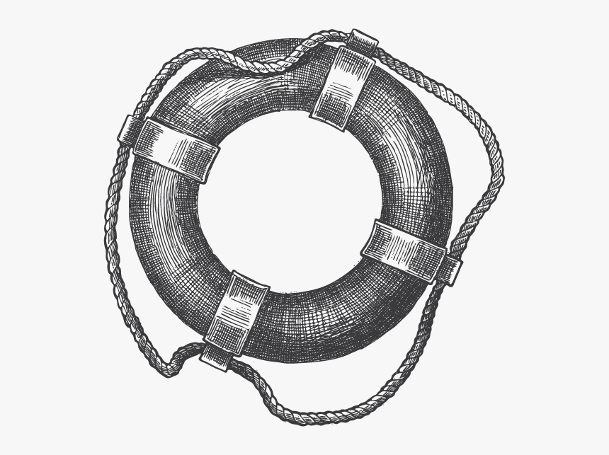 Life Preserver Image Black And White, HD Png Download