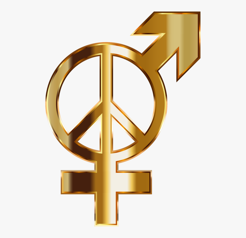 Text,symbol,angle - Symbols Gender Gold Png, Transparent Png