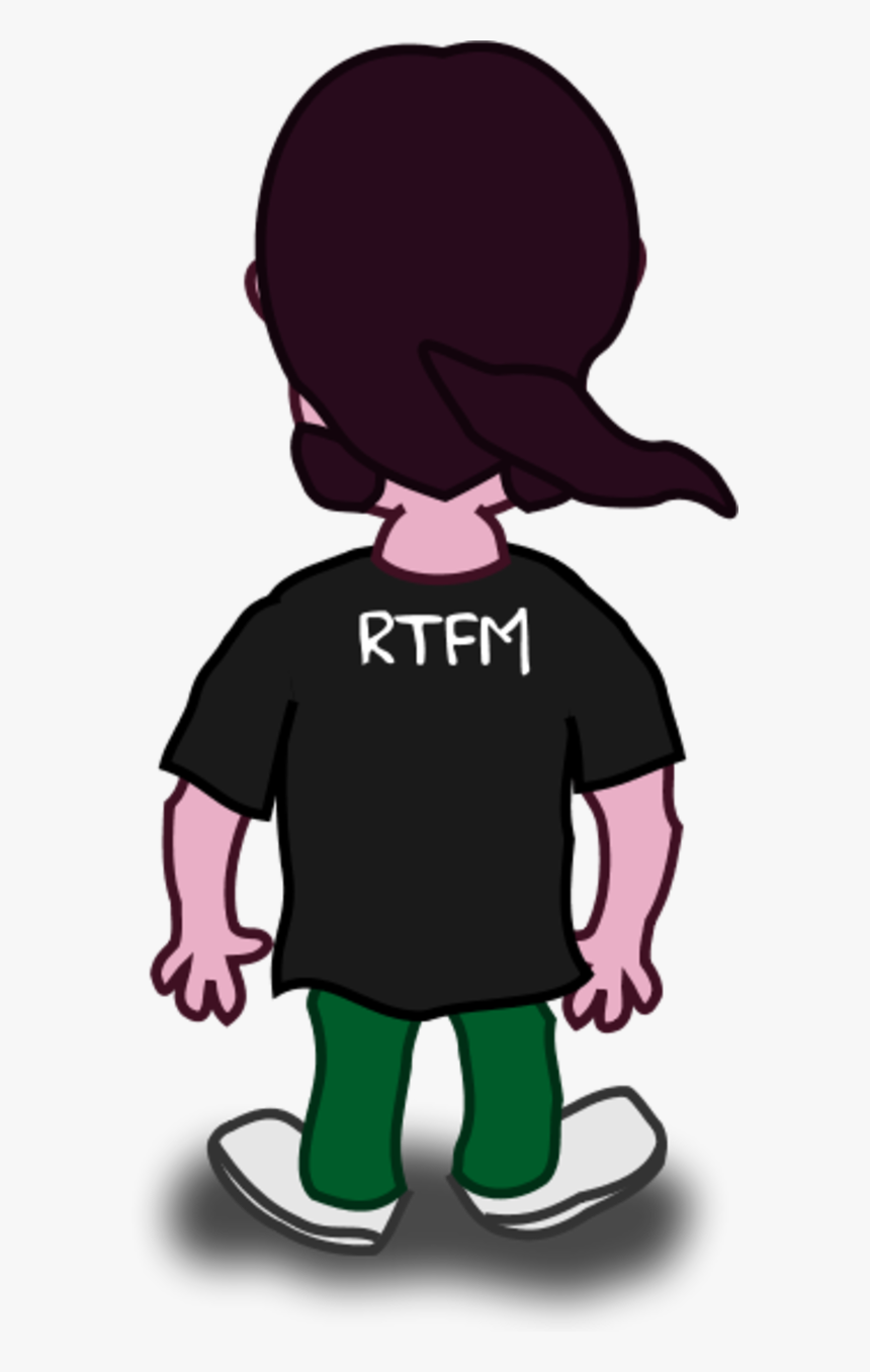 Male Person Sign On Black Background - Boy From The Back Clipart, HD Png Download