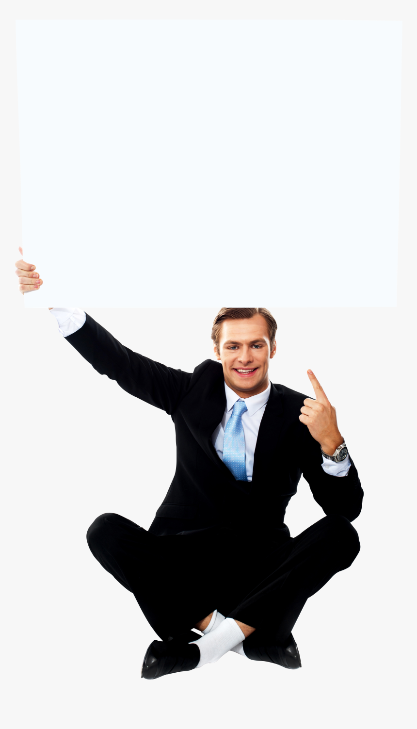 Businessmen Holding Banner Png Image - Businessmen Png, Transparent Png
