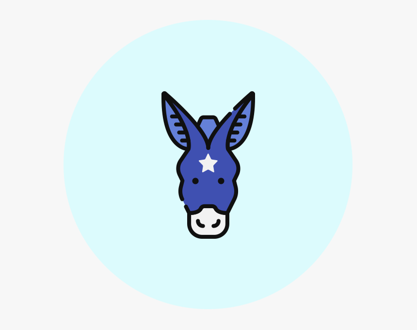Democrat Donkey Icon - Cartoon, HD Png Download