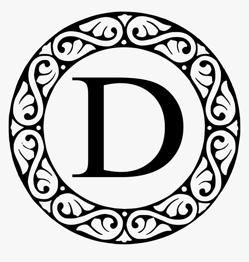 Letter D Monogram - Letter F Monogram Clipart, HD Png Download